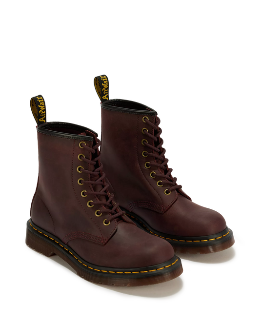 DR. MARTENS - Bottines 1460 - Crazy Horse - Cherry red