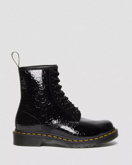 DR. MARTENS - Bottines 1460 LEOPARD - Noir verni