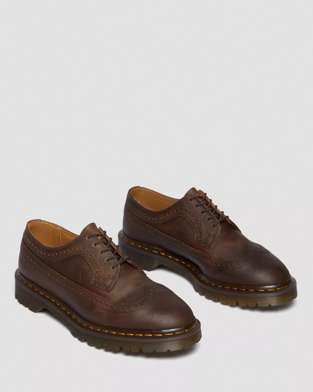 DR. MARTENS - Brogues 3989 MODERN Crazy Horse - Marron