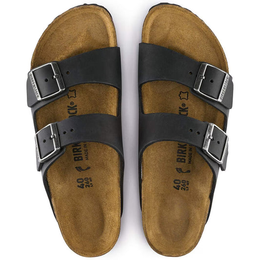 BIRKENSTOCK - Sandale ARIZONA - Cuir huilé - Noir