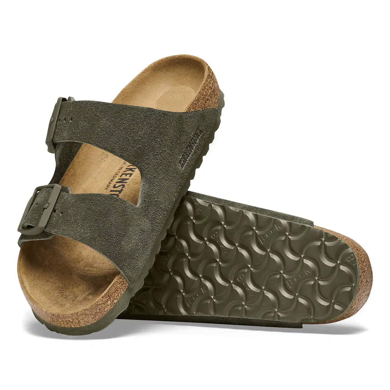 BIRKENSTOCK - Sandale ARIZONA - Suède - Lit de pied souple - Khaki