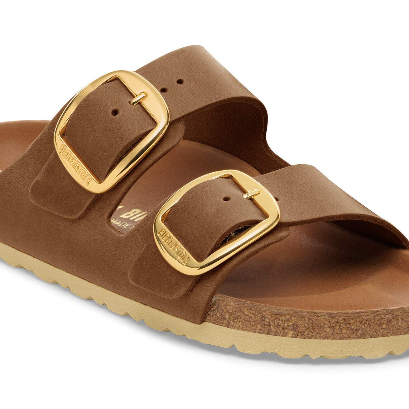 BIRKENSTOCK - Sandale ARIZONA - Grosse boucle - Cuir huilé - Cognac