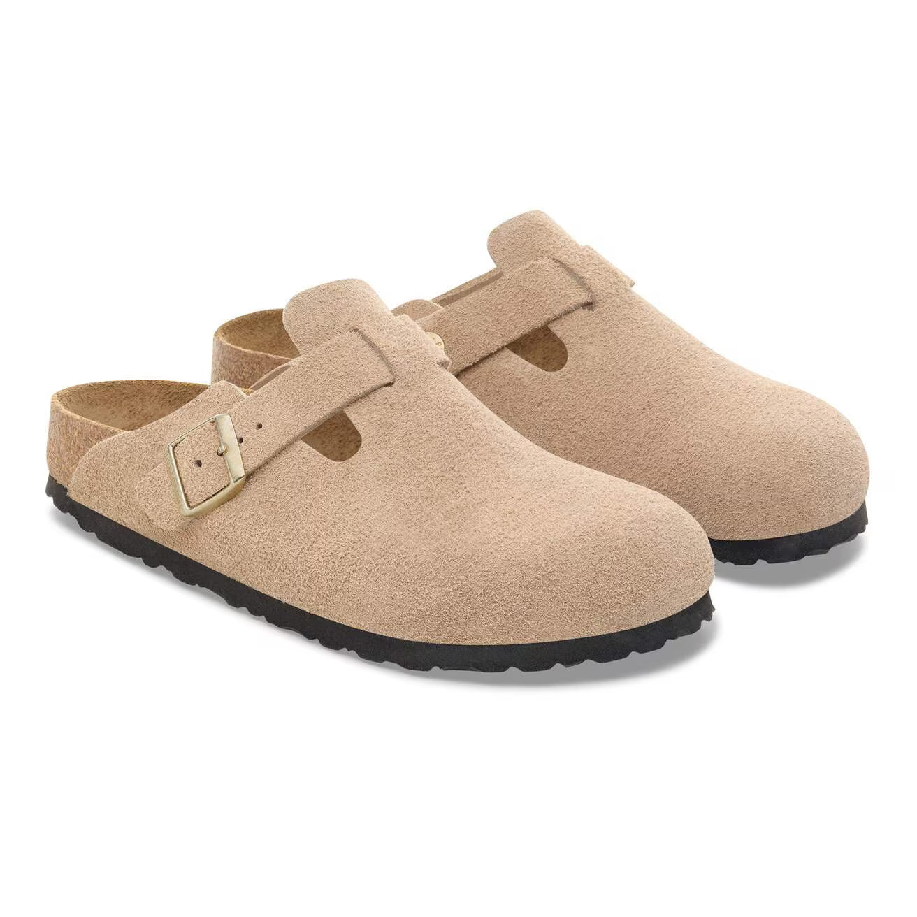 BIRKENSTOCK - Mule BOSTON - Suède - Sandcastle
