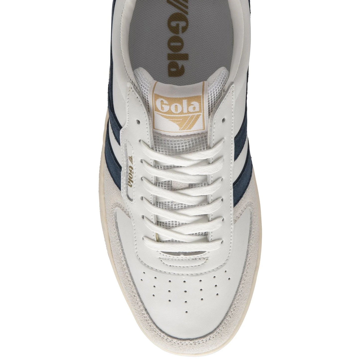 GOLA - Basket HAWK - Cuir - Blanc/Marine