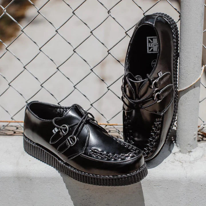 TUK - Creepers basses - Cuir - Noir