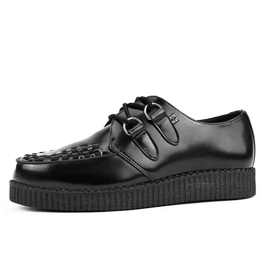 TUK - Creepers basses - Cuir - Noir