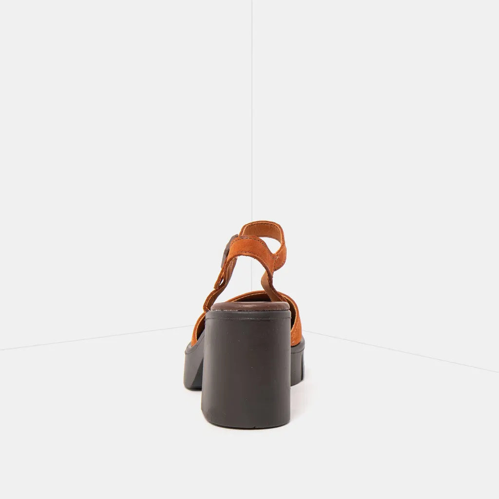 ART COMPANY - Sandale Eivissa - Orange foncé