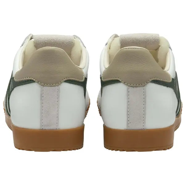 GOLA - Sneakers ELAN - Daim & Cuir - White / Evergreen / Bone