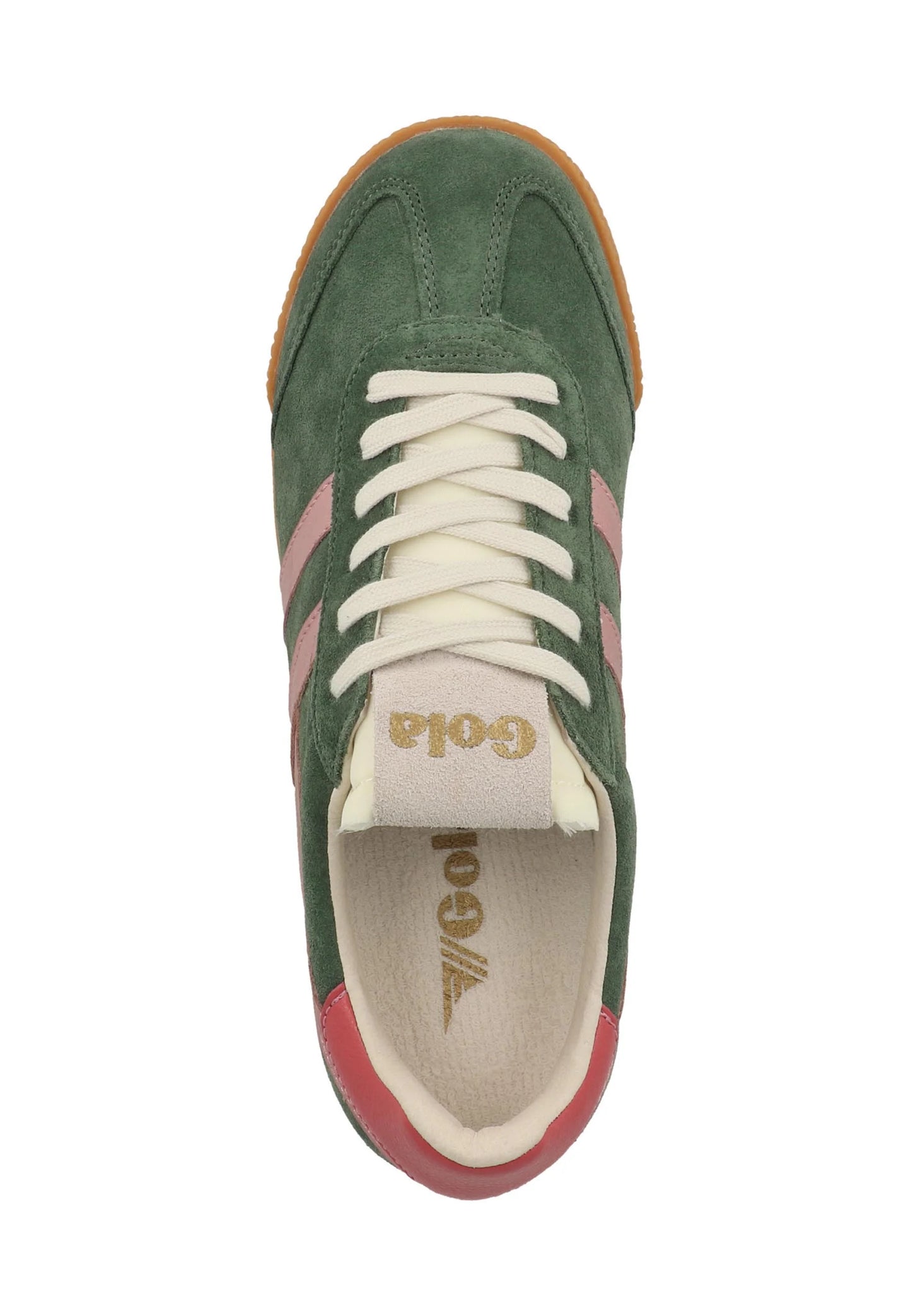 GOLA - Sneakers ELAN - Daim - GLITZ - Evergreen / Pink / Coral