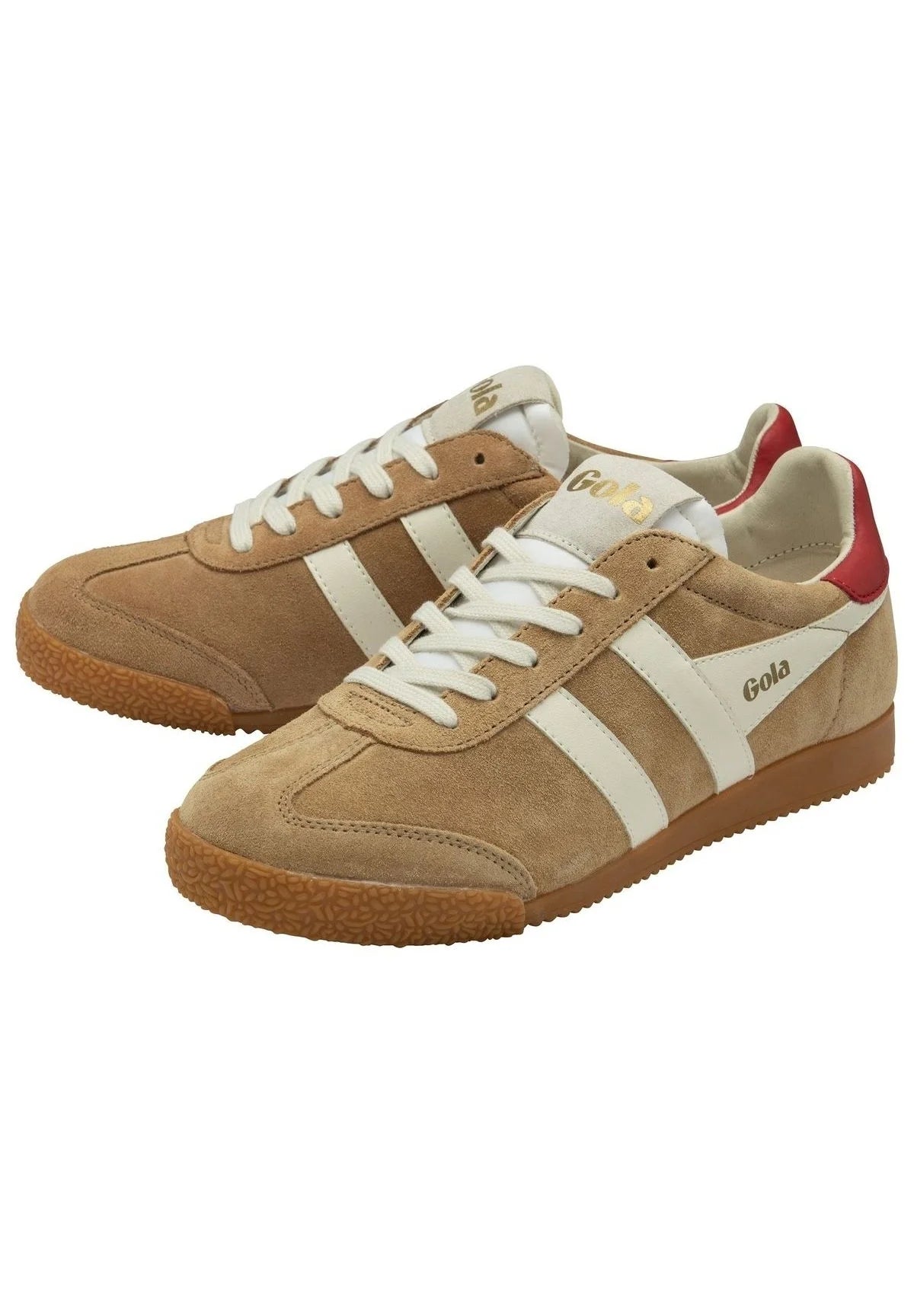 GOLA - Sneakers ELAN - Daim - Caramel / Off White / Deep Red