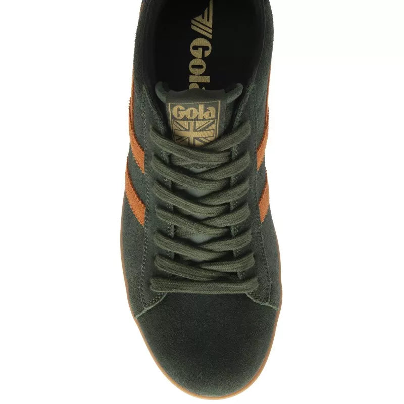 GOLA - Sneakers EQUIPE II - Cuir & Daim - Khaki Moody Orange Black