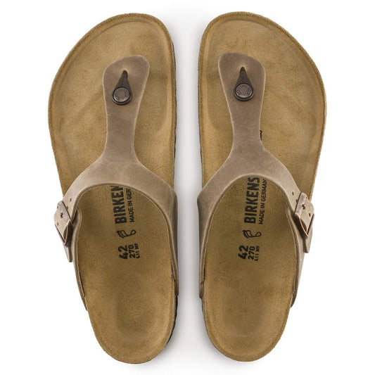 BIRKENSTOCK - Sandale GIZEH - Cuir huilé - Tobacco Brown