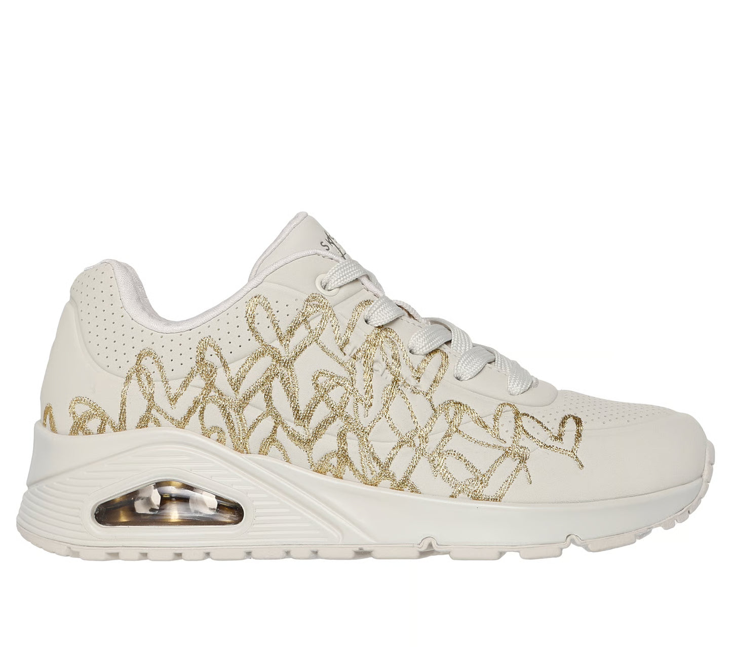 SKECHERS - Basket GOLDEN HEART - Beige/or