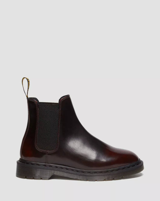 DR. MARTENS - Boots Chelsea GRAEME - Cuir - Rouge cerise