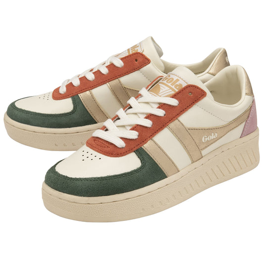 GOLA - Sneakers GRANDSLAM QUAD Recyclé - Offwhite / Sage / Gold