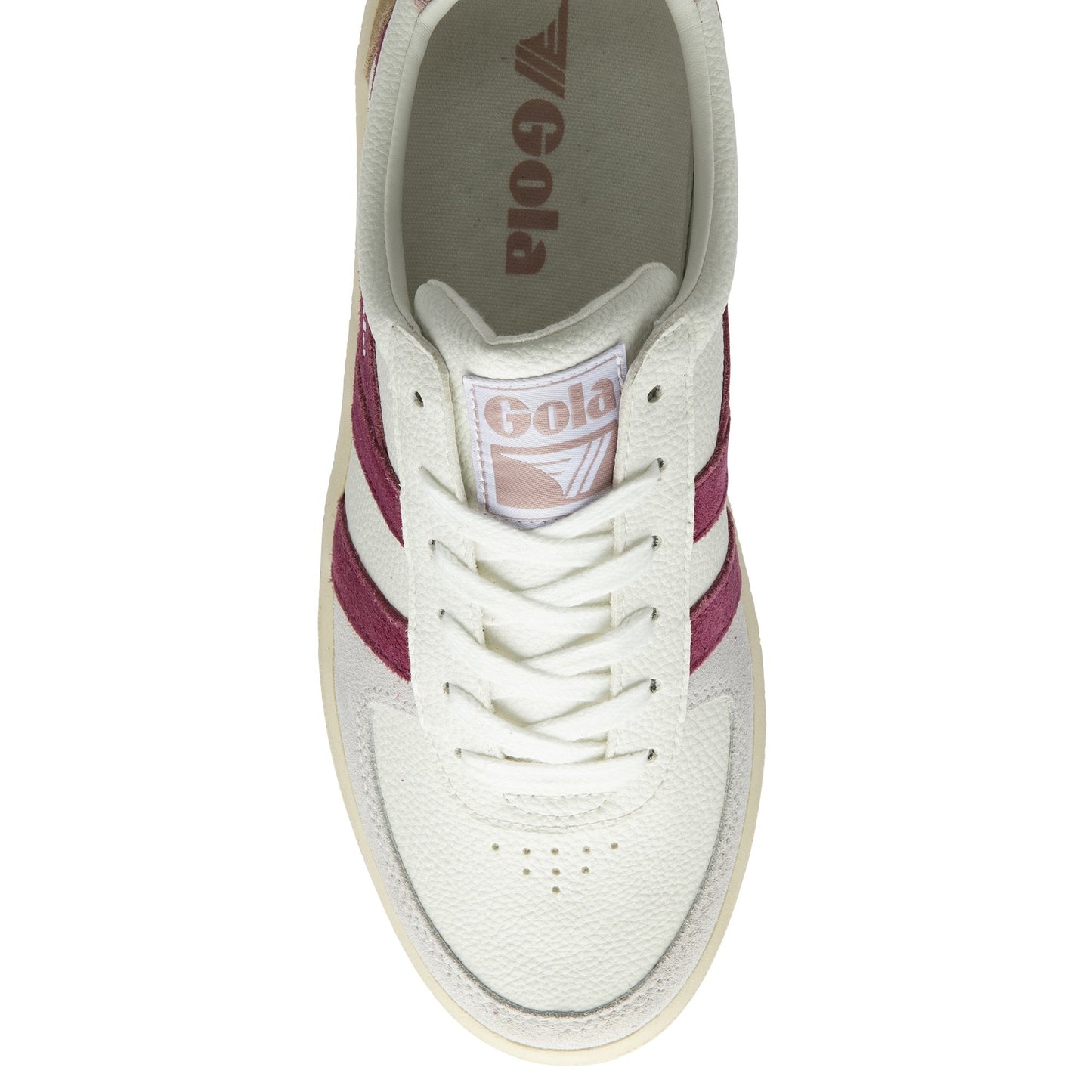 GOLA - Sneakers GRANDSLAM TRIDENT Recyclé - Daim - White / Cerise / Pink