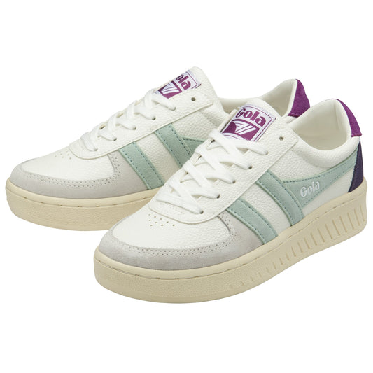 GOLA - Sneakers GRANDSLAM TRIDENT Recyclé - Daim - White / Surf / Foxglove