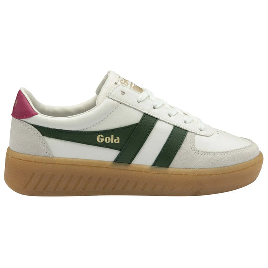 GOLA - Sneakers GRANDSLAM ELITE - Cuir - White / Evergreen / Fuchsia