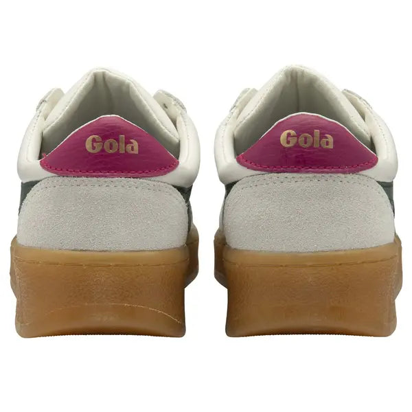 GOLA - Sneakers GRANDSLAM ELITE - Cuir - White / Evergreen / Fuchsia
