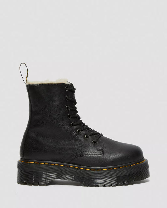 DR. MARTENS - Bottines fourrées JADON - Cuir Pisa - Noir