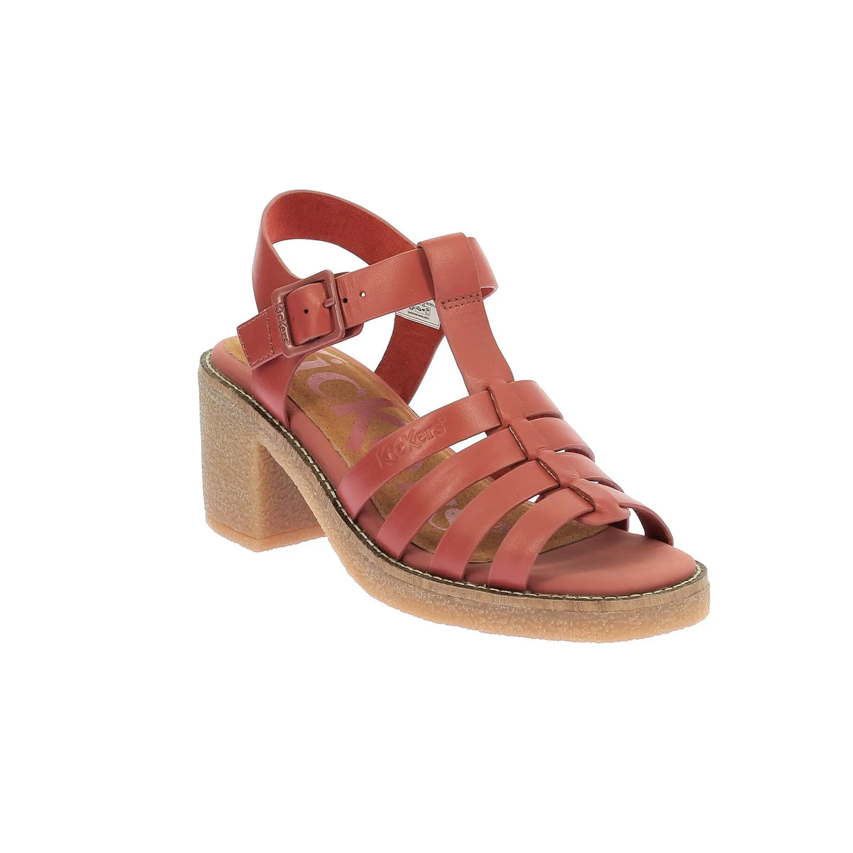 KICKERS - Sandales à talons - KICK VOLYNE - Rouge terracotta