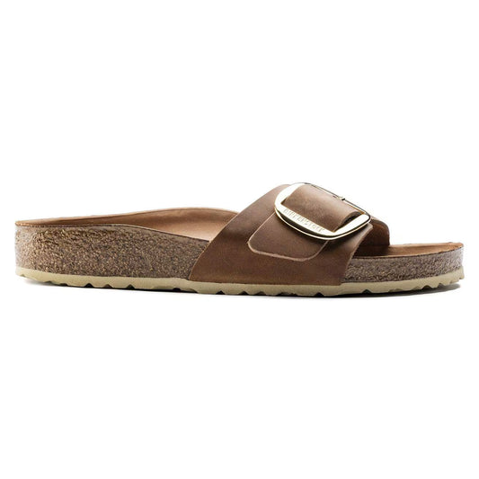BIRKENSTOCK - Mules MADRID - Grosse boucle - Cuir huilé - Cognac