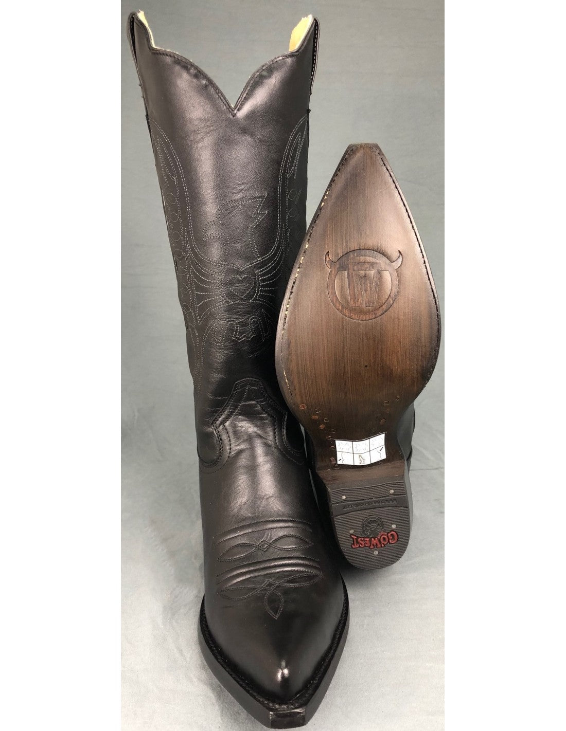 GO'WEST - Santiags MERIDA - Femme - Cuir - Noir