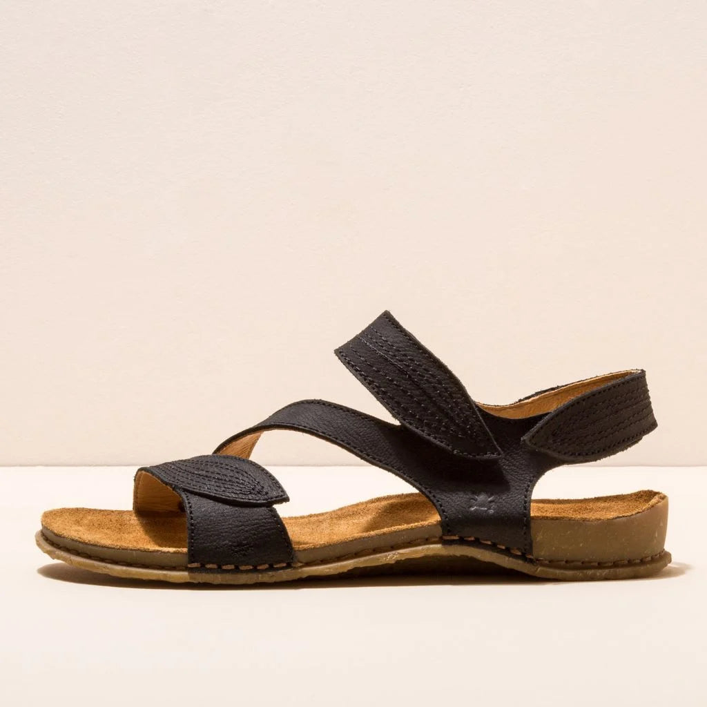EL NATURALISTA - Sandales N5810 PANGLAO - Nubuck lavé de veau - Noir