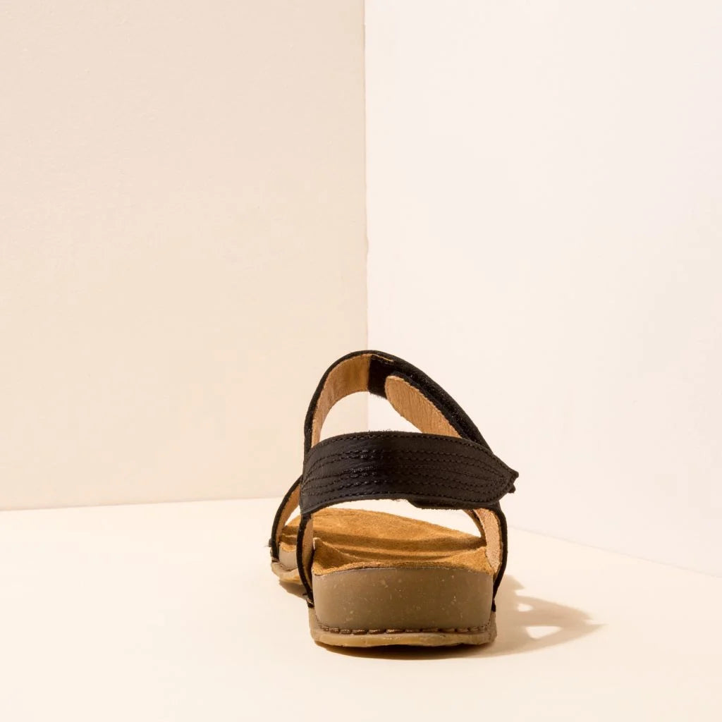EL NATURALISTA - Sandales N5810 PANGLAO - Nubuck lavé de veau - Noir