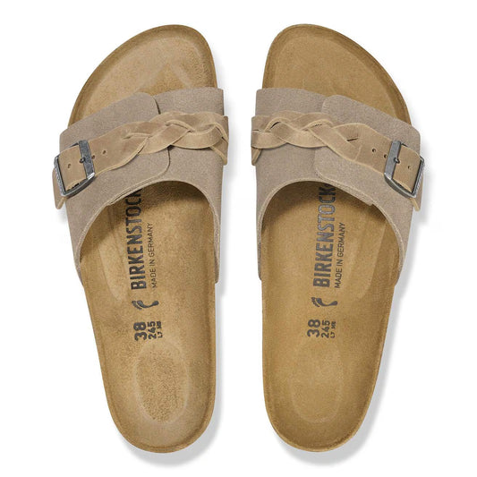 BIRKENSTOCK - Mule OITA tressée - Suède - Taupe