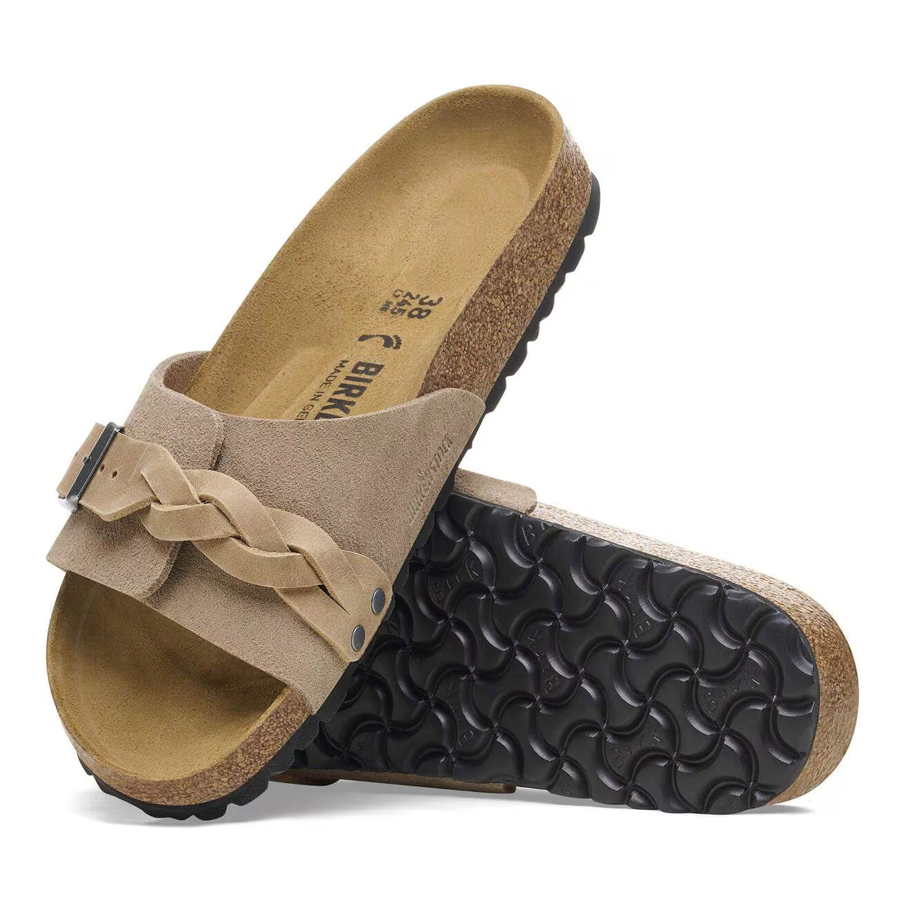 BIRKENSTOCK - Mule OITA tressée - Suède - Taupe