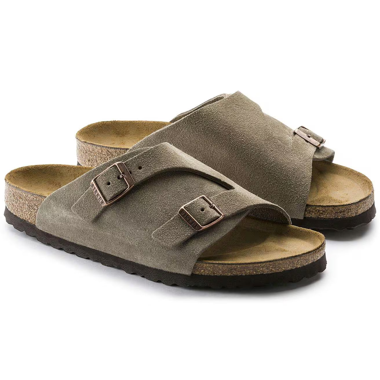 BIRKENSTOCK - Mule ZURICH - Suède - Taupe