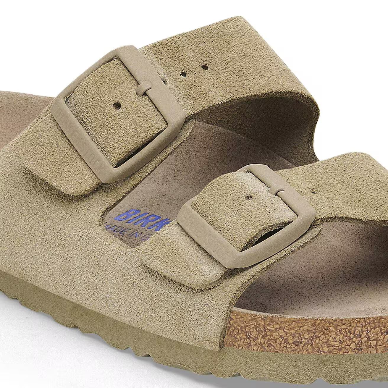BIRKENSTOCK - Sandale ARIZONA - Suède - Lit de pied souple - Khaki