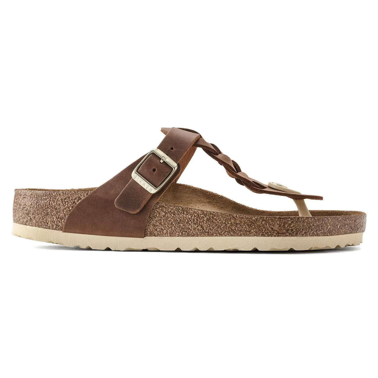 BIRKENSTOCK - Sandale GIZEH tressée - Cognac