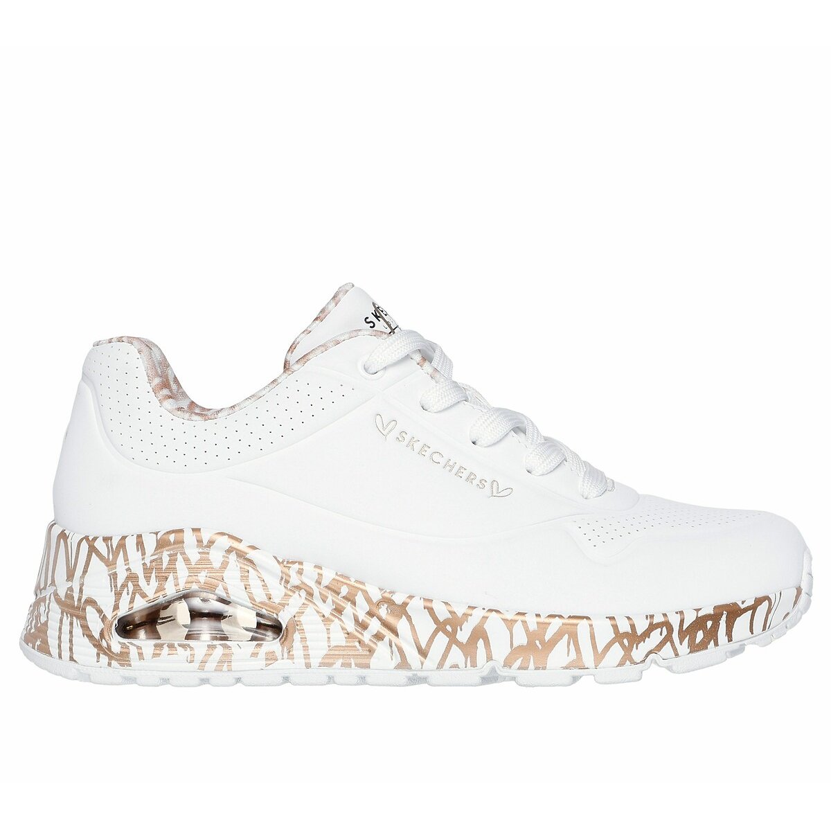 SKECHERS - Basket LOVING LOVE - White/rose gold