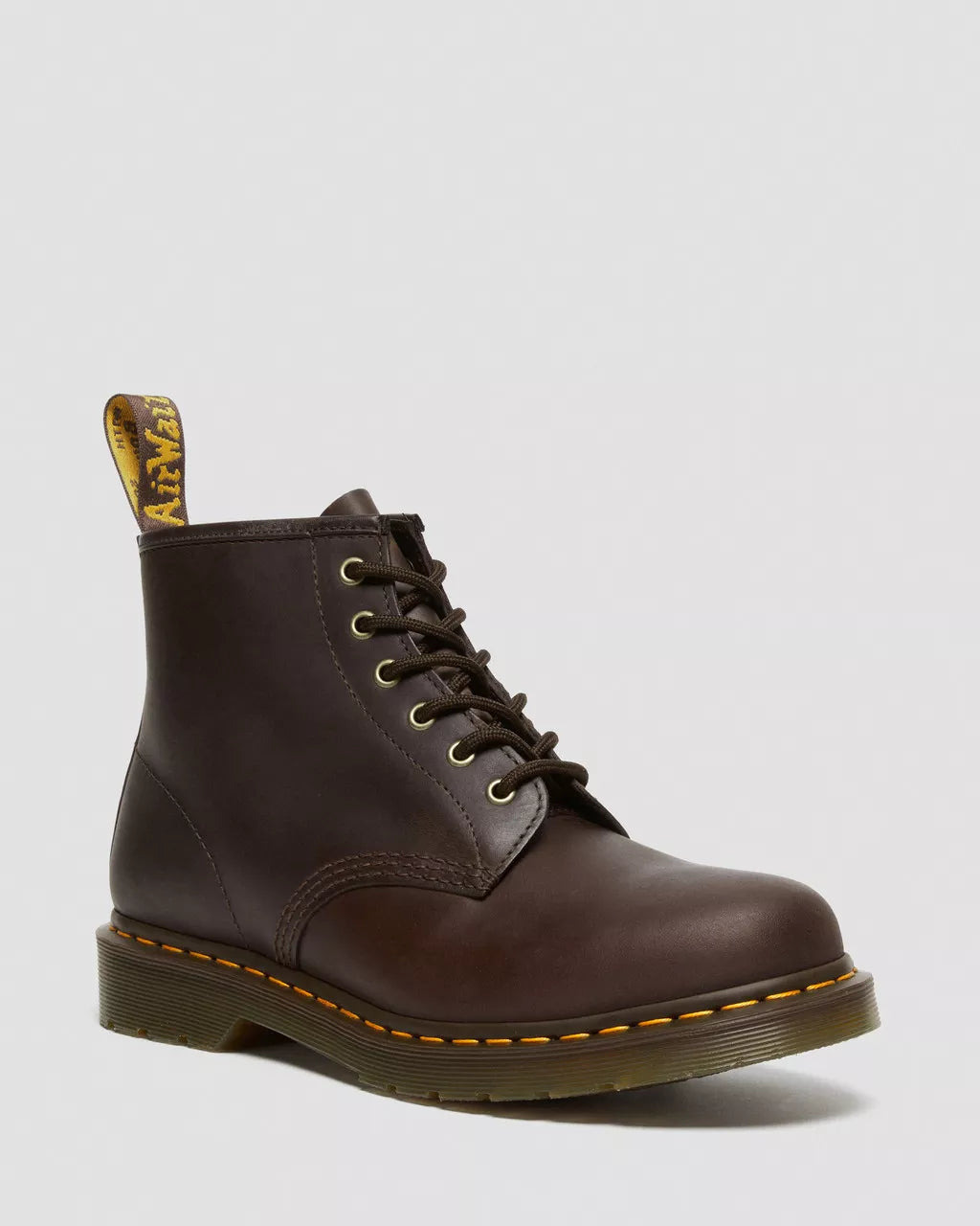 DR. MARTENS - Bottines 101 Crazy Horse Gaucho - Cuir - Marron
