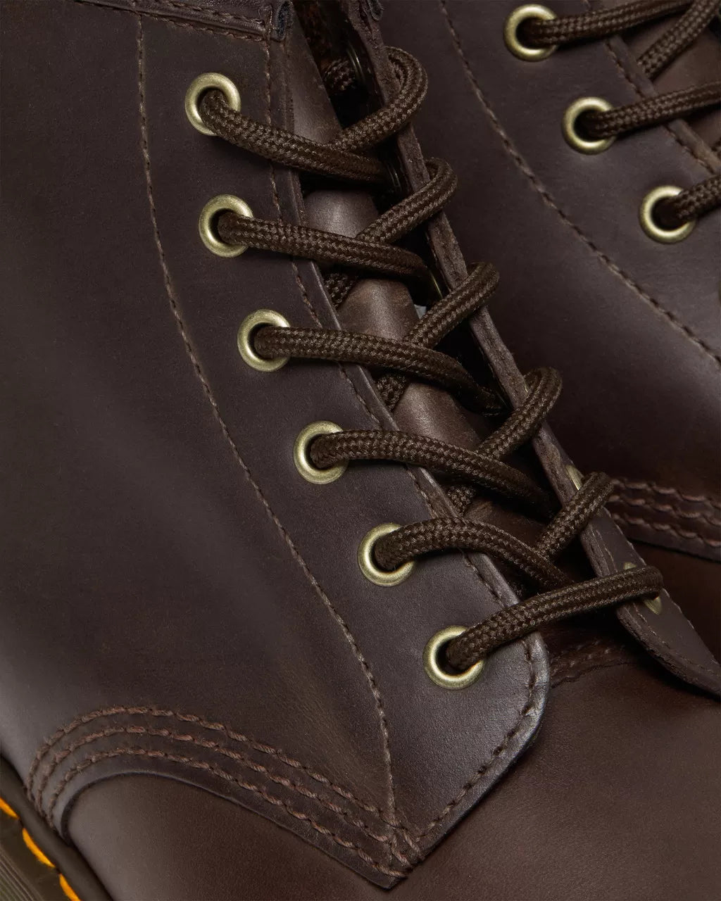 DR. MARTENS - Bottines 101 Crazy Horse Gaucho - Cuir - Marron