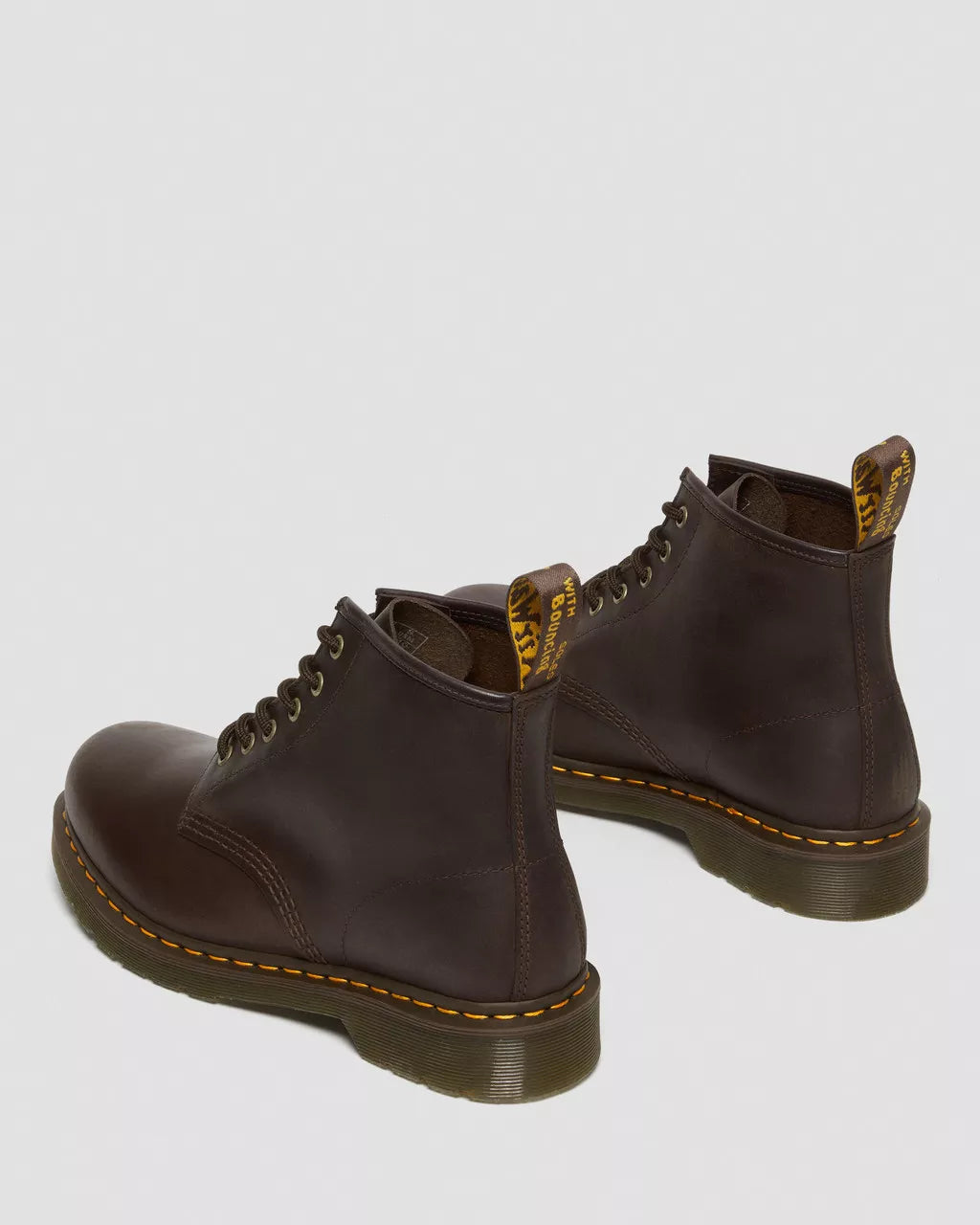 DR. MARTENS - Bottines 101 Crazy Horse Gaucho - Cuir - Marron