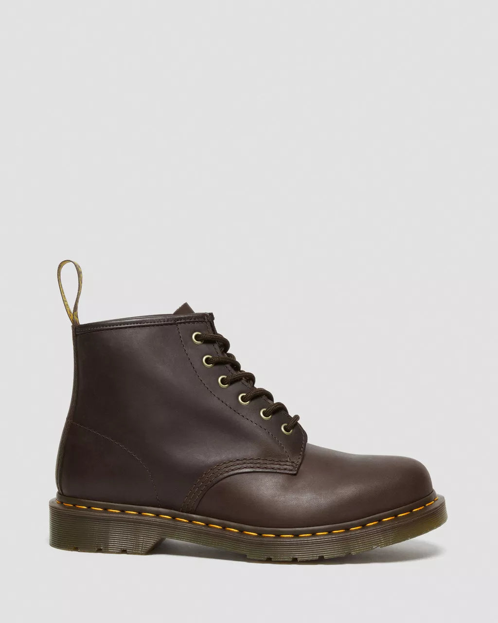 DR. MARTENS - Bottines 101 Crazy Horse Gaucho - Cuir - Marron