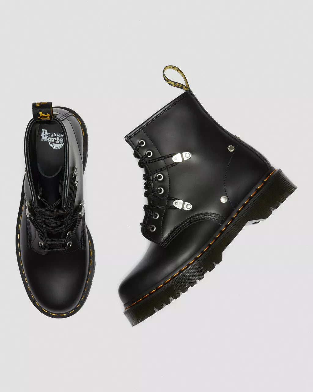 DR. MARTENS - Bottines 1460 BEX STUD - Cuir - Noir