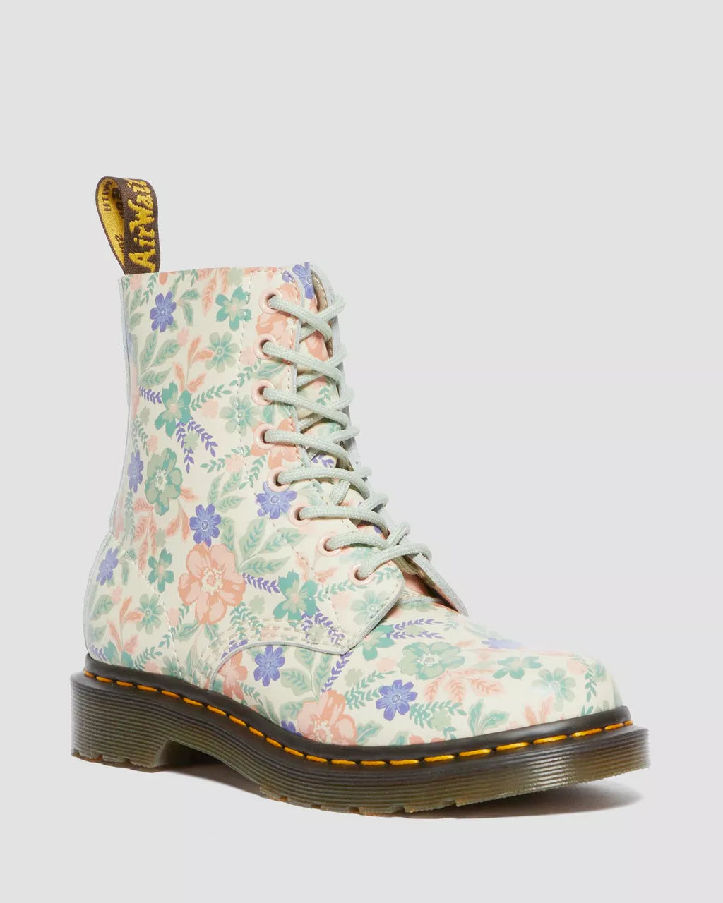 DR. MARTENS - Bottines 1460 FLORAL CLOUD - Crème multi