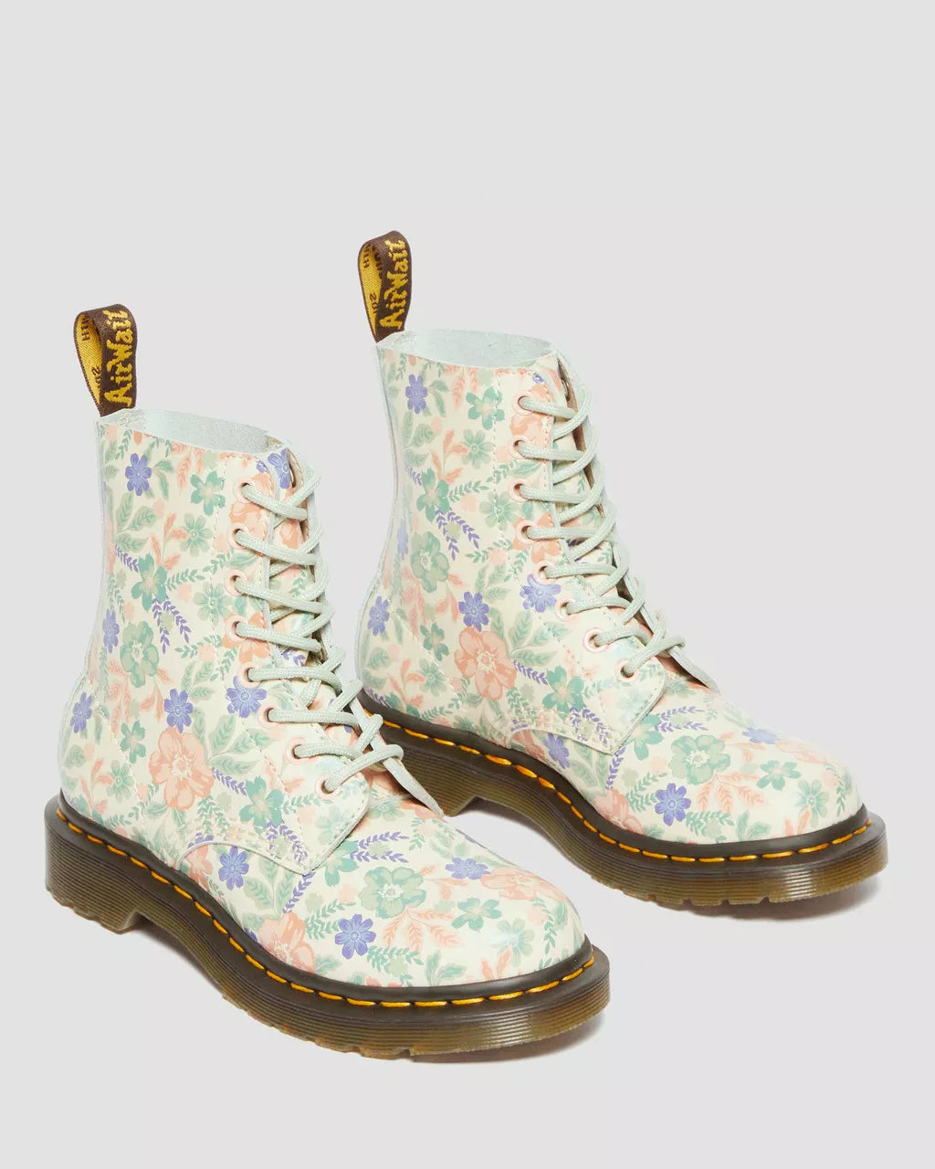 DR. MARTENS - Bottines 1460 FLORAL CLOUD - Crème multi