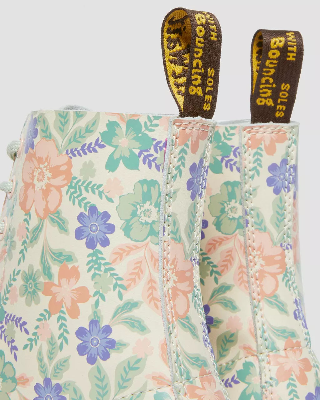 DR. MARTENS - Bottines 1460 FLORAL CLOUD - Crème multi