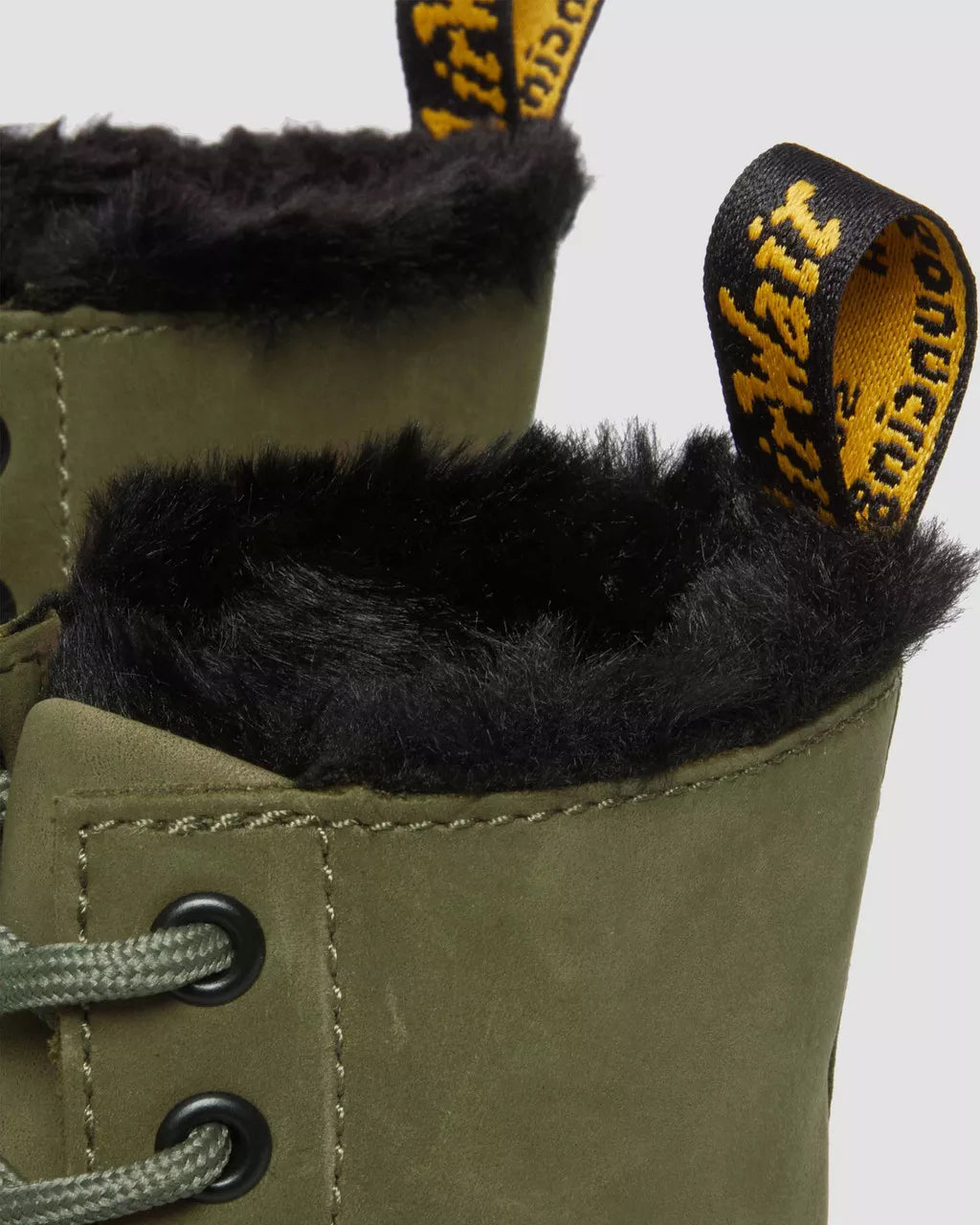 DR. MARTENS - Bottines 1460 SERENA - Cuir - Olive