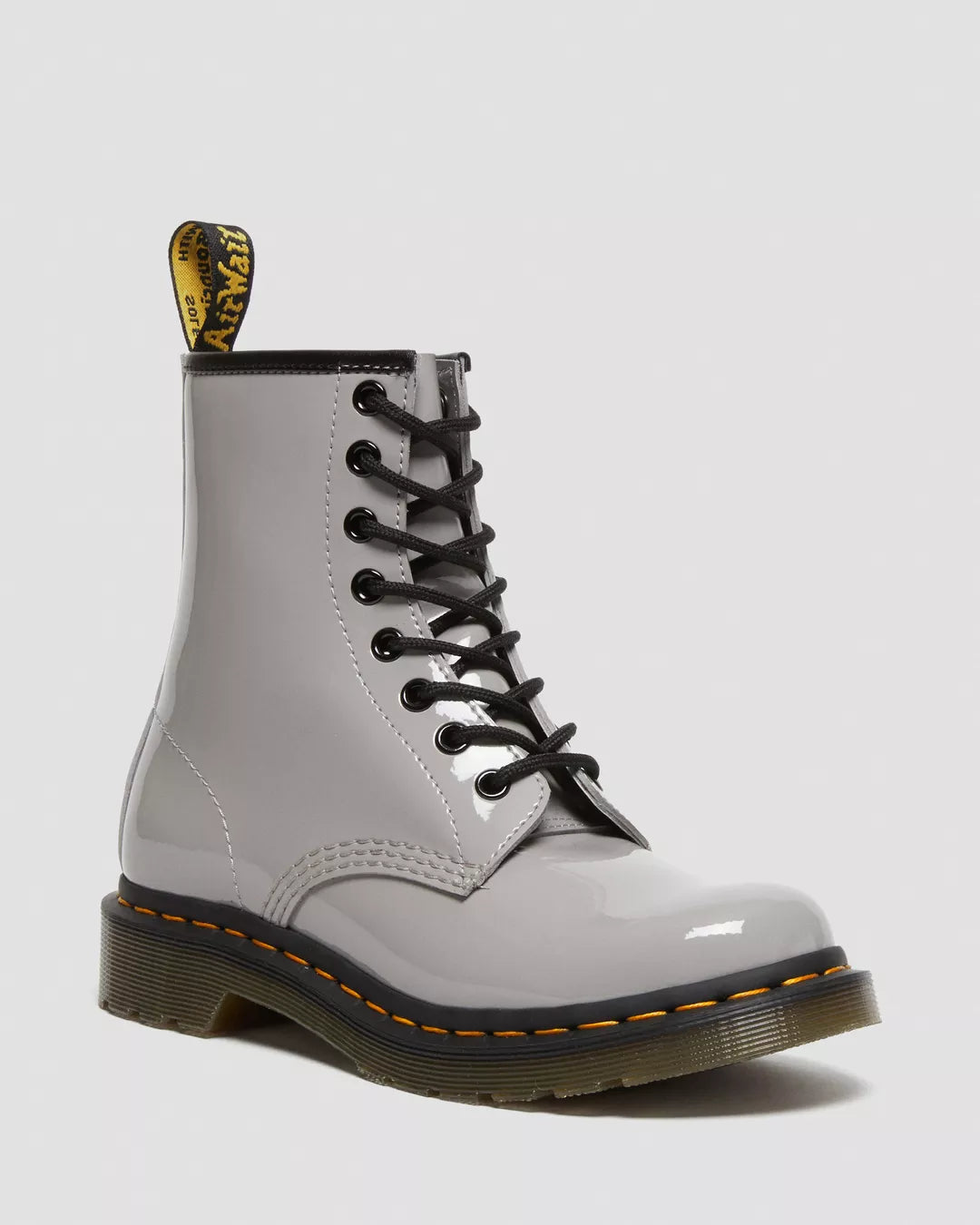 DR. MARTENS - Bottines 1460 vernies FLUO - Gris