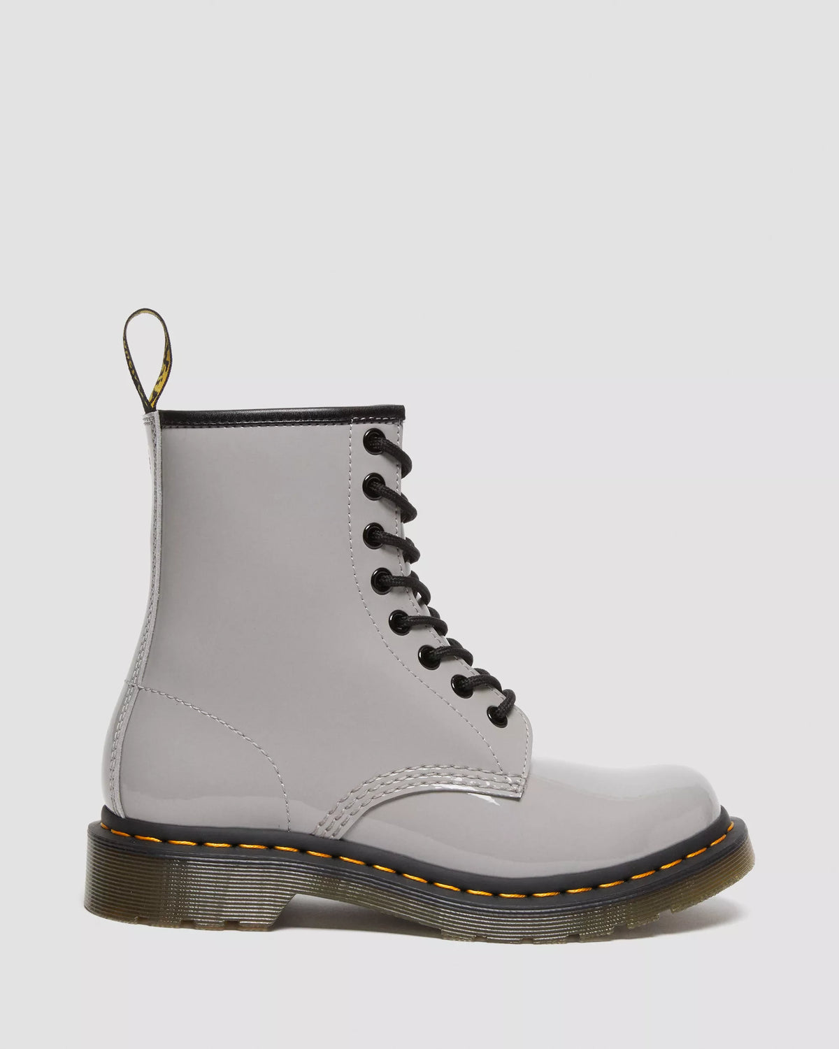 DR. MARTENS - Bottines 1460 vernies FLUO - Gris