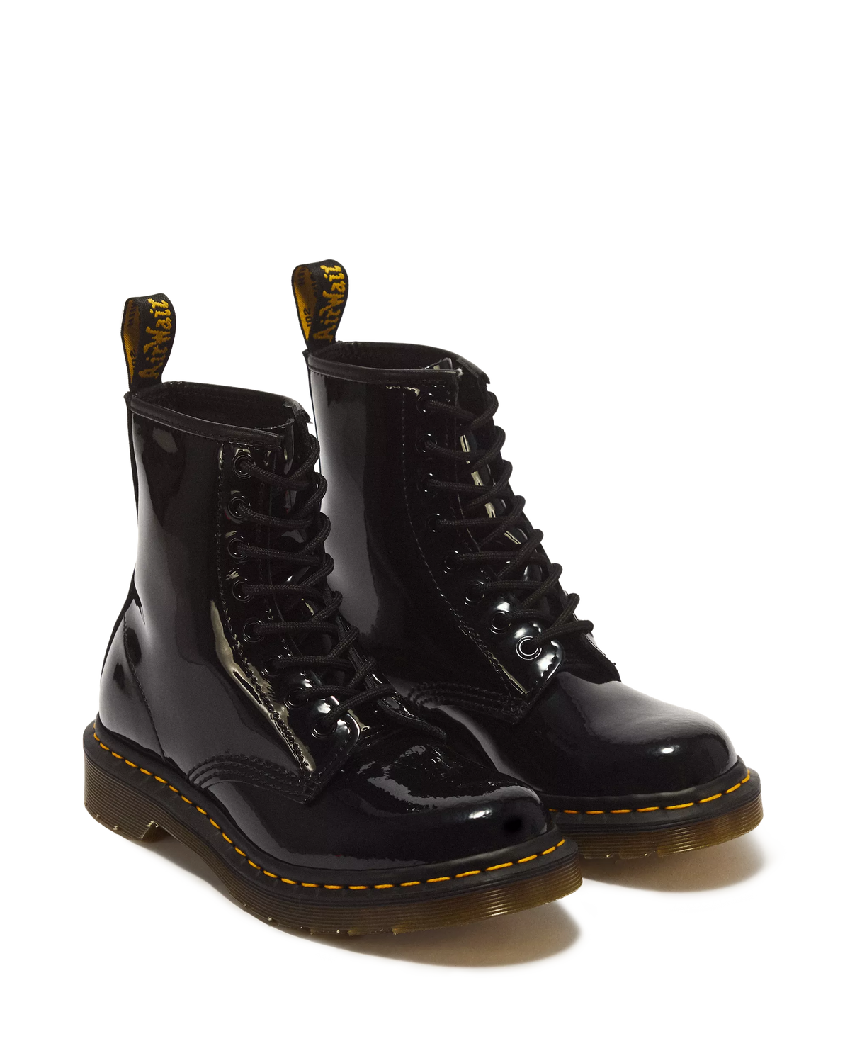 DR. MARTENS - Bottines 1460 vernies FLUO - Noir