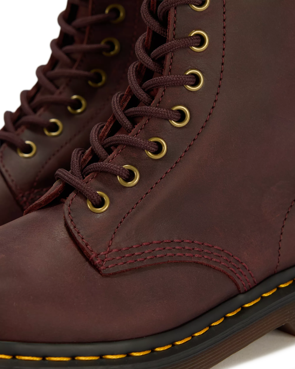 DR. MARTENS - Bottines 1460 - Crazy Horse - Cherry red