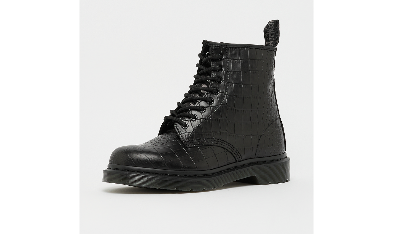 DR. MARTENS - Bottines 1460 Croco Mono - Noir