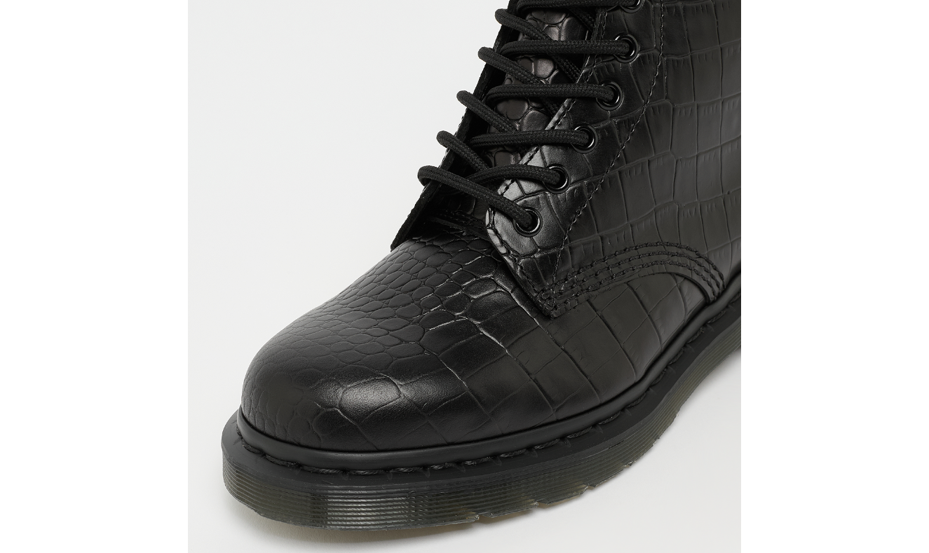 DR. MARTENS - Bottines 1460 Croco Mono - Noir